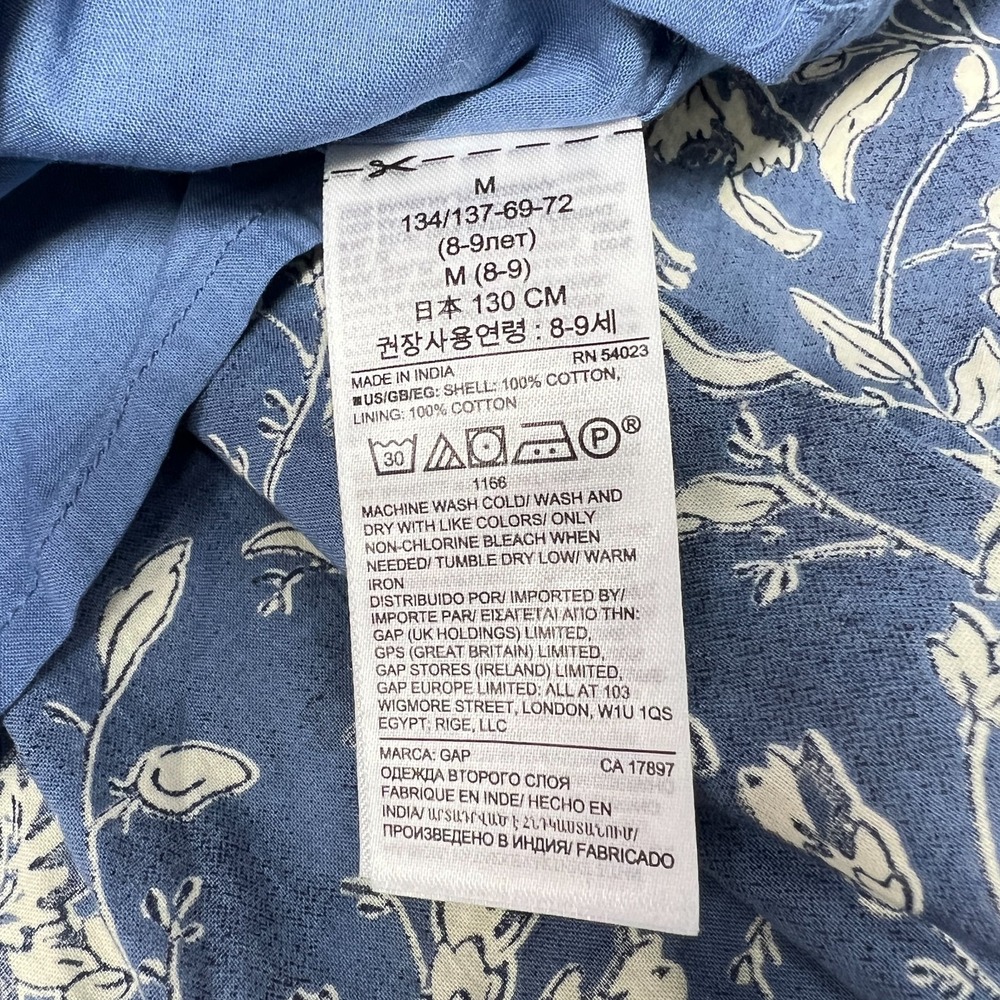 GAP Kids Blue and White Sundress Sleeveless Cottagecore Size Medium - Picture 10 of 12